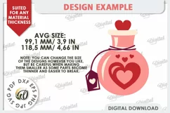 Valentine's Layered Card PaperCut. Love Sign SVG. Potion SVG Product Image 3