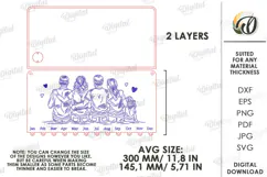 Family Birthday Calendar Laser Cut. Wall Calendar SVG Product Image 2