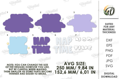 3D Layered Papercut Wall Decor. Wall Art SVG. Nap time Product Image 2