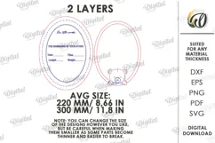 Baby Birth Announcement Sign Laser Cut. Baby Birth Stats SVG Product Image 2