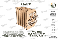 3D Word stand decor Laser Cut. Dog mom SVG. Flower holder Product Image 2