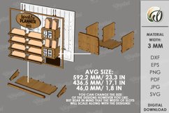 3D Weekly Menu Planner Laser Cut. Kitchen Organizer SVG Product Image 2