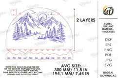 Family Birthday Calendar Laser Cut. Wall Calendar SVG Product Image 2