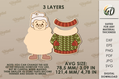 Christmas Sweater Ornament Laser Cut. Christmas Decor SVG Product Image 2