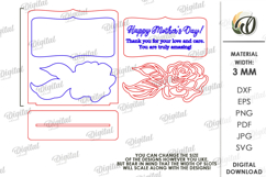 Floral Gift Card Laser Cut. Mother&#039;s Day Gift Card SVG Product Image 2
