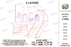 3D Halloween Baseboard Door Laser Cut. Halloween Decor SVG Product Image 2