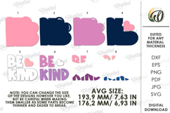 3D Layered Papercut Wall Decor. Wall Art SVG. Be kind Product Image 2