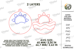 3D Summer Keychain Laser Cut. Summer Keyring SVG Product Image 2