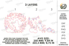 Halloween Wreaths Laser Cut. Door Sign. Wall Hanger SVG Product Image 5