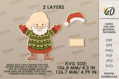 Christmas Sweater Ornament Laser Cut. Christmas Decor SVG Product Image 2