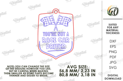 Father's Day Car Charm Laser Cut. Car Accessory SVG Product Image 2
