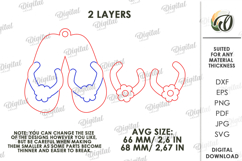 Summer Keychain Laser Cut. Summer Keyring SVG Product Image 5