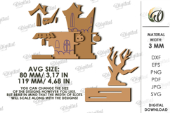 Halloween House Laser Cut. Stand decor SVG Product Image 2