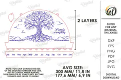 Family Birthday Calendar Laser Cut. Wall Calendar SVG Product Image 2