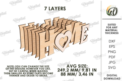 3D Word stand decor Laser Cut. Home SVG. Flower holder Product Image 2