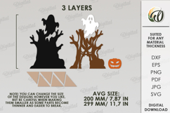 Halloween Ghost Stand Laser Cut. Halloween Stand Decor SVG Product Image 2