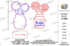 Floral Gift Card Laser Cut. Mother's Day Gift Card SVG Product Image 2