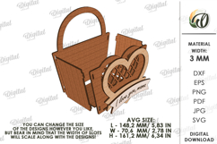 Mother's Day Flower Boxes Bundle Laser Cut. Gift Box SVG Product Image 5