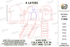 3D Halloween Baseboard Door Laser Cut. Halloween Decor SVG Product Image 2