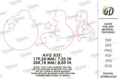 Kid's Room Decor Laser Cut. Baby Room Door Sign SVG Product Image 2