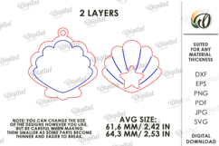 3D Summer Keychain Laser Cut. Summer Keyring SVG Product Image 2