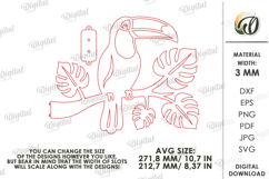 Tree Branch Silhouette Decor Laser Cut. Toucan SVG Product Image 2
