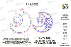 Halloween Hanging Ornament Laser Cut. Wall Decor SVG Product Image 2