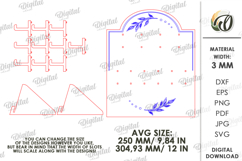Keychain Display Bundle Laser Cut. Keyring Holder Stand SVG Product Image 4