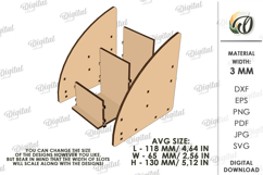 Remote Control Holder Laser Cut. Storage Box SVG Product Image 2