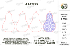 Fall Pear Stand Laser Cut. Standing Home Decor SVG Product Image 2