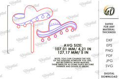 Cinco De Mayo Topper Bundle Laser Cut. Wooden Mexican Topper Product Image 4