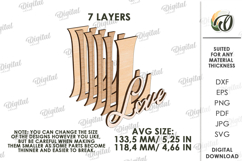3D Word stand decor Laser Cut. Love SVG. Flower holder Product Image 2