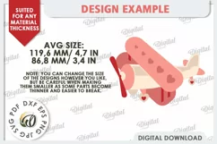 Valentine's Layered Card Paper Cut. Love Sign SVG. Plane SVG Product Image 3