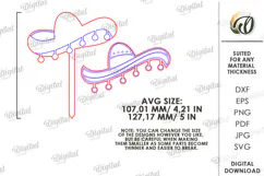 Cinco De Mayo Toppers Laser Cut. Wooden Mexican Toppers SVG Product Image 2