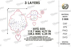 Sheep Decor Laser Cut. Standing Decor. Hanging Ornament SVG Product Image 3