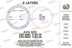 Baby Birth Announcement Sign Laser Cut. Baby Birth Stats SVG Product Image 2