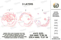 Halloween Wreaths Laser Cut. Door Sign. Wall Hanger SVG Product Image 4