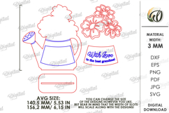 Floral Gift Card Laser Cut. Mother&#039;s Day Gift Card SVG Product Image 2