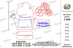 Floral Gift Card Laser Cut. Mother's Day Gift Card SVG Product Image 2
