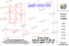 Keychain Display Bundle Laser Cut. Keyring Holder Stand SVG Product Image 5