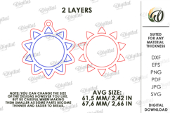 3D Summer Keychain Laser Cut. Summer Keyring SVG Product Image 2