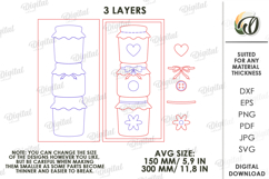 Triple Mason Jar Wall Decor Laser Cut. Rustic Home sign SVG Product Image 2