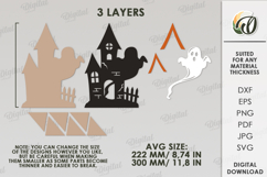 Halloween Ghost Stand Laser Cut. Halloween Stand Decor SVG Product Image 2