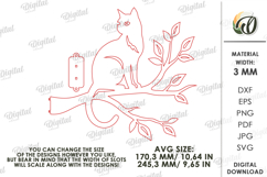 Tree Branch Silhouette Decor Laser Cut. Cat SVG Product Image 2