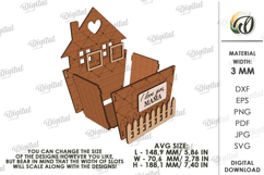 Mother's Day Flower Gift Box Laser Cut. Flower Holder SVG Product Image 2