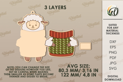 Christmas Sweater Ornament Laser Cut. Christmas Decor SVG Product Image 2