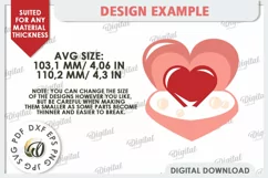 Valentine's Layered Card Paper Cut. Love Sign SVG. Heart SVG Product Image 3
