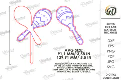 Cinco De Mayo Toppers Laser Cut. Wooden Mexican Toppers SVG Product Image 2