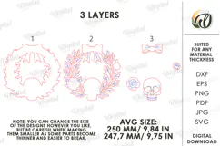 Halloween Wreaths Laser Cut. Door Sign. Wall Hanger SVG Product Image 5