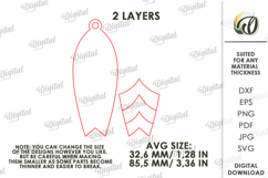 3D Summer Keychain Laser Cut. Summer Keyring SVG Product Image 2